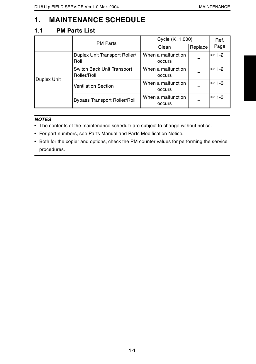 Konica-Minolta MINOLTA Di1811p FIELD-SERVICE Service Manual-6